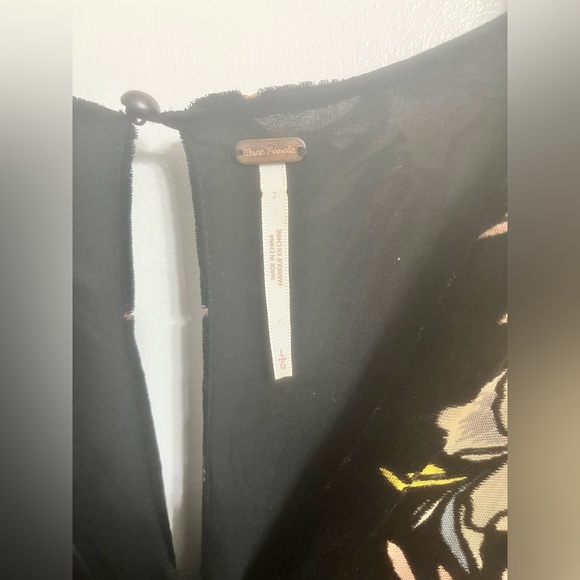 Free People Actin' Single black burnout velvet mini dress - Picture 4 of 7